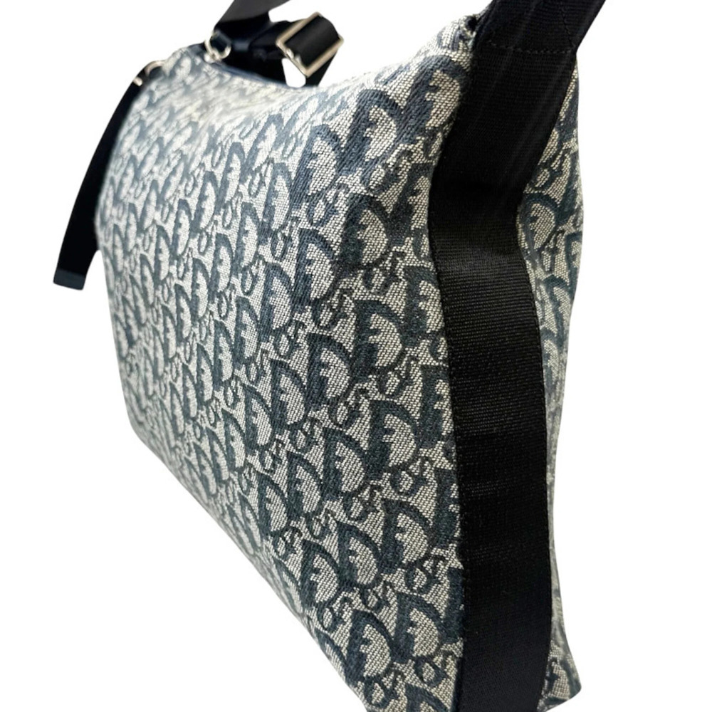 CHRISTIAN DIOR Blue Canvas Trotter Shoulder Bag - Picture 3 of 12